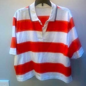 Tory Birch Sport Striped Polo, S